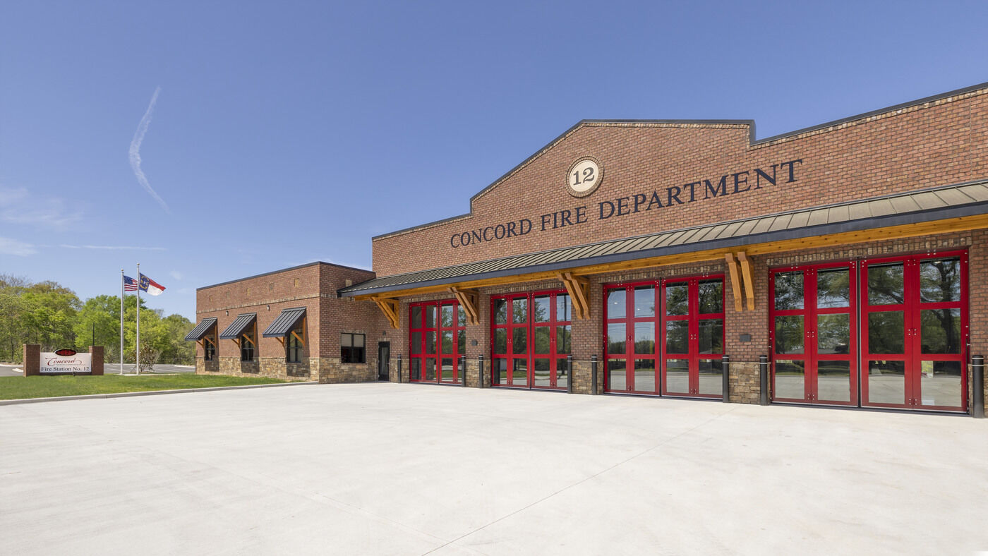 Fire Department building front constructed by D.R. Reynolds.