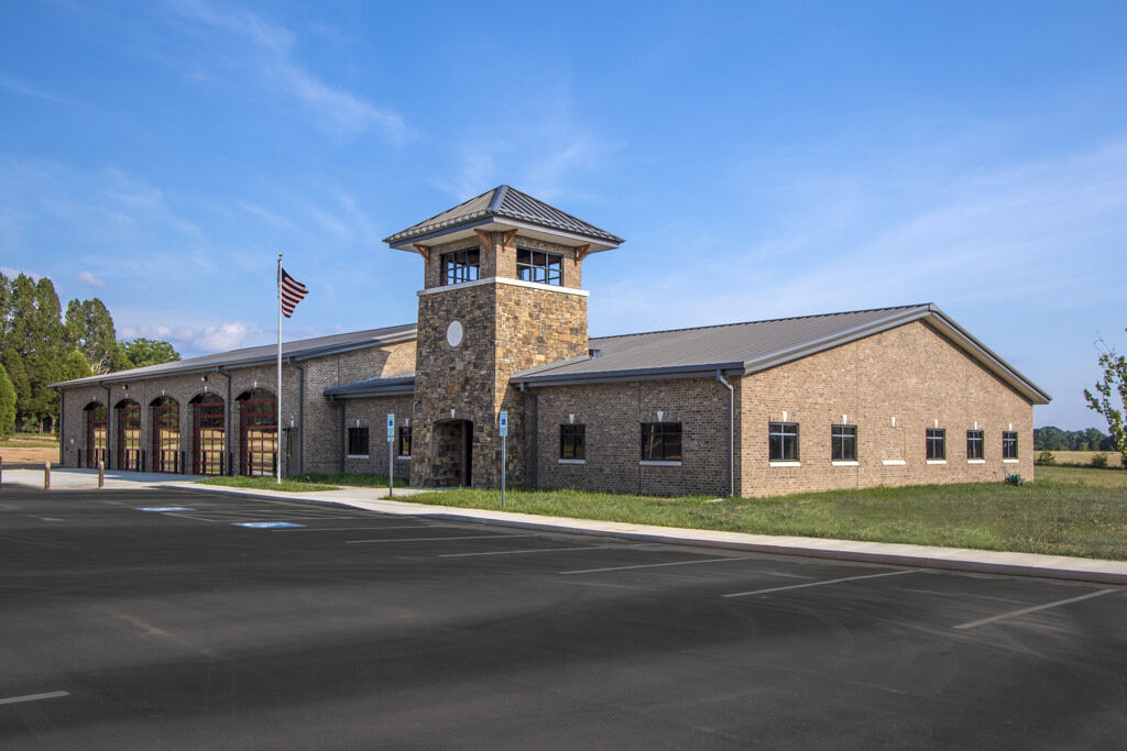 A fire station constructed by D.R. Reynolds