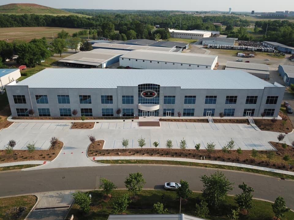 Birds Eye view of D. R. Reynolds construction project at Mustang Owners Museum in North Carolina.