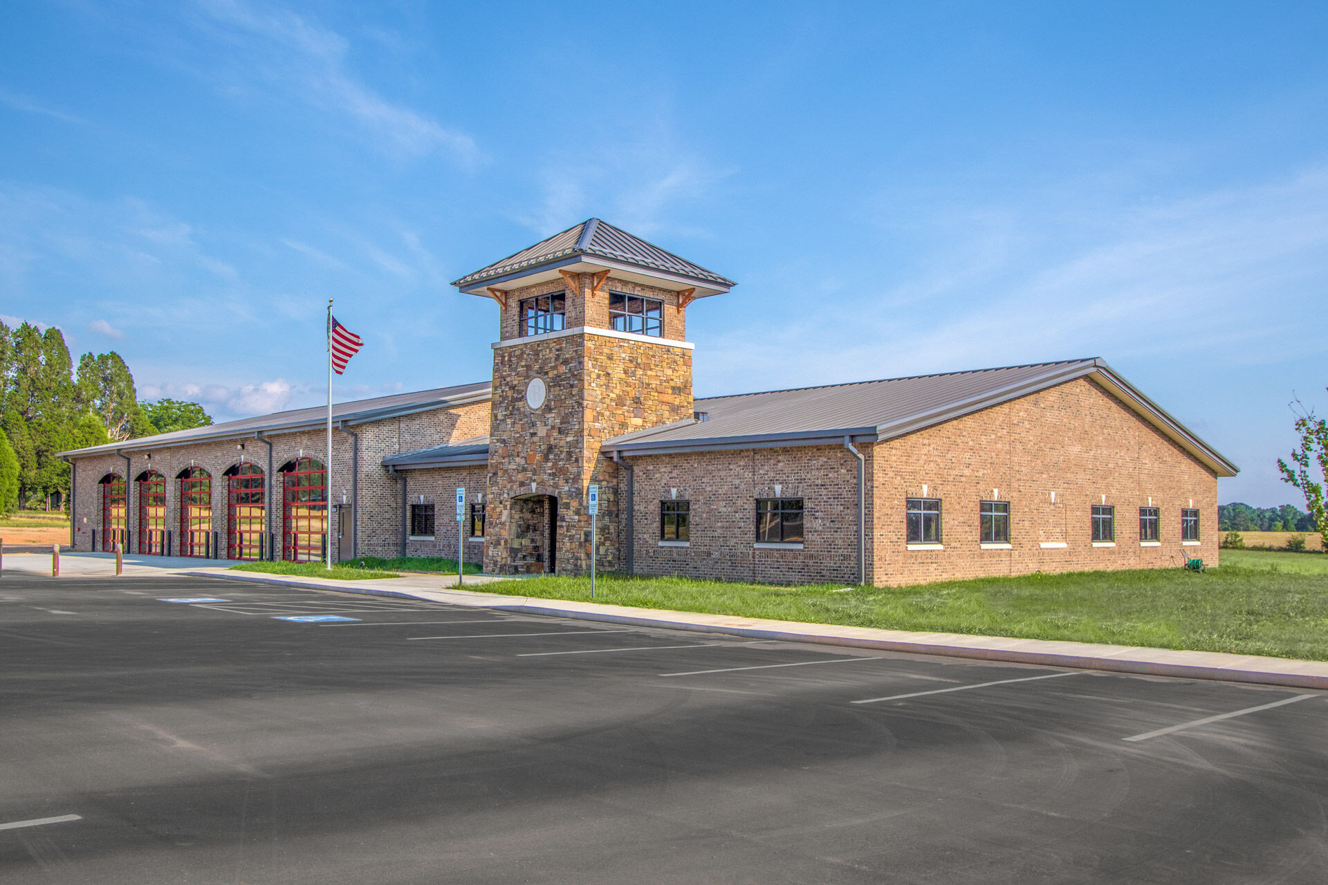 Exterior of D. R. Reynolds construction project at Bethlehem Volunteer Fire Department in North Carolina.