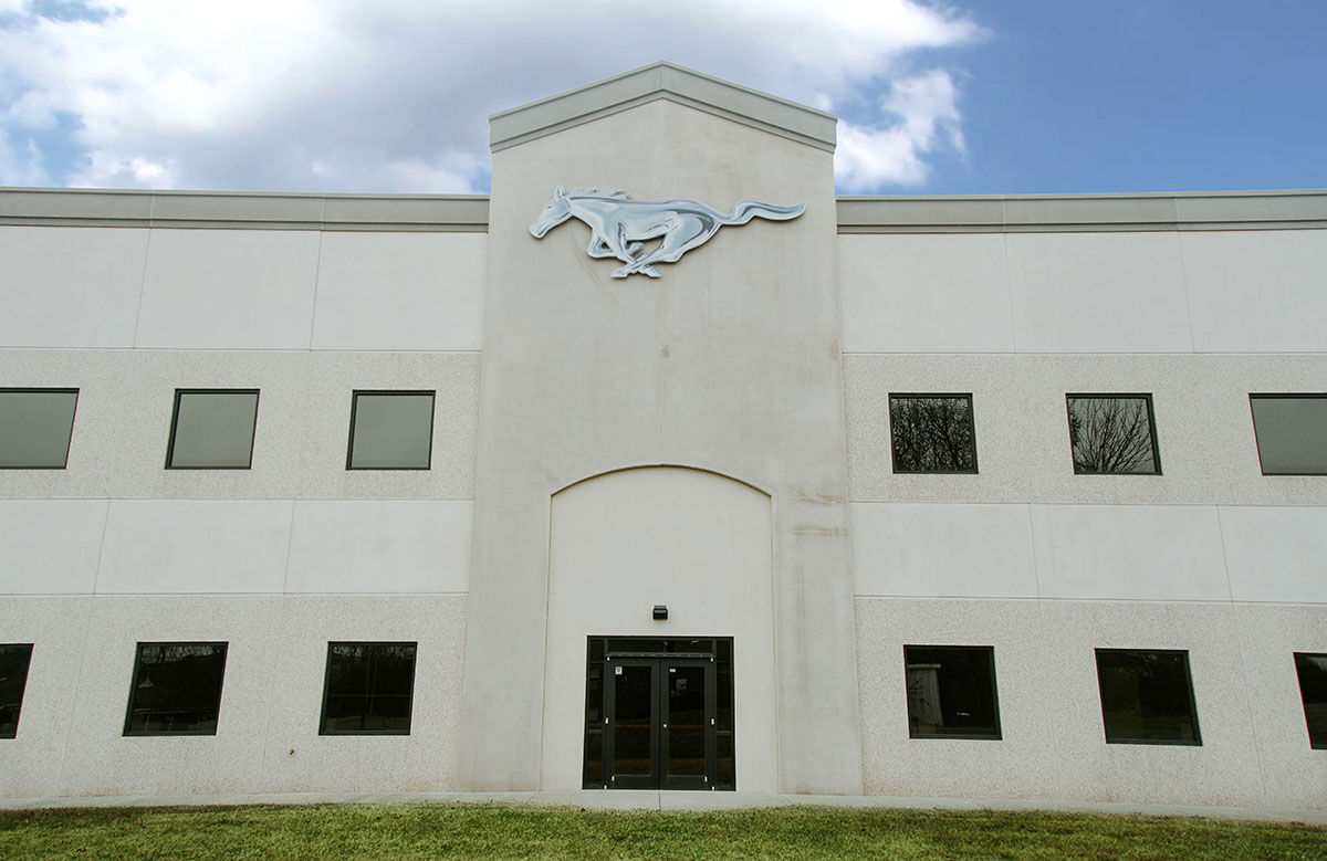 Exterior of D. R. Reynolds construction project at Daniel Carpenter Mustang in North Carolina.