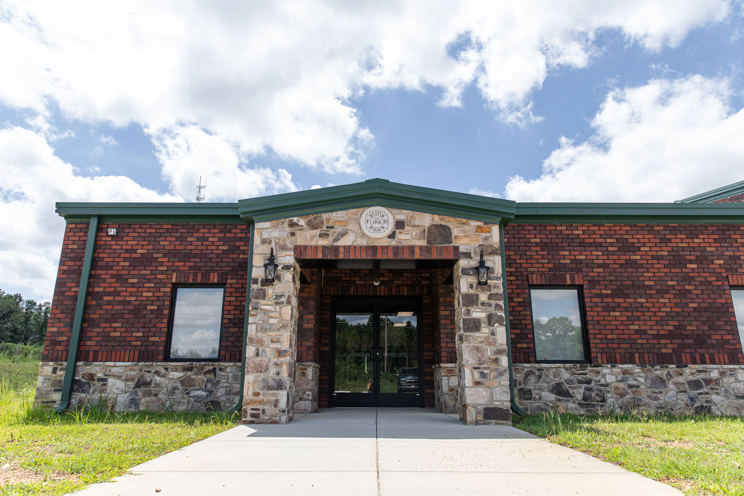 Exterior of D. R. Reynolds construction project at East Side Fire Department in North Carolina.