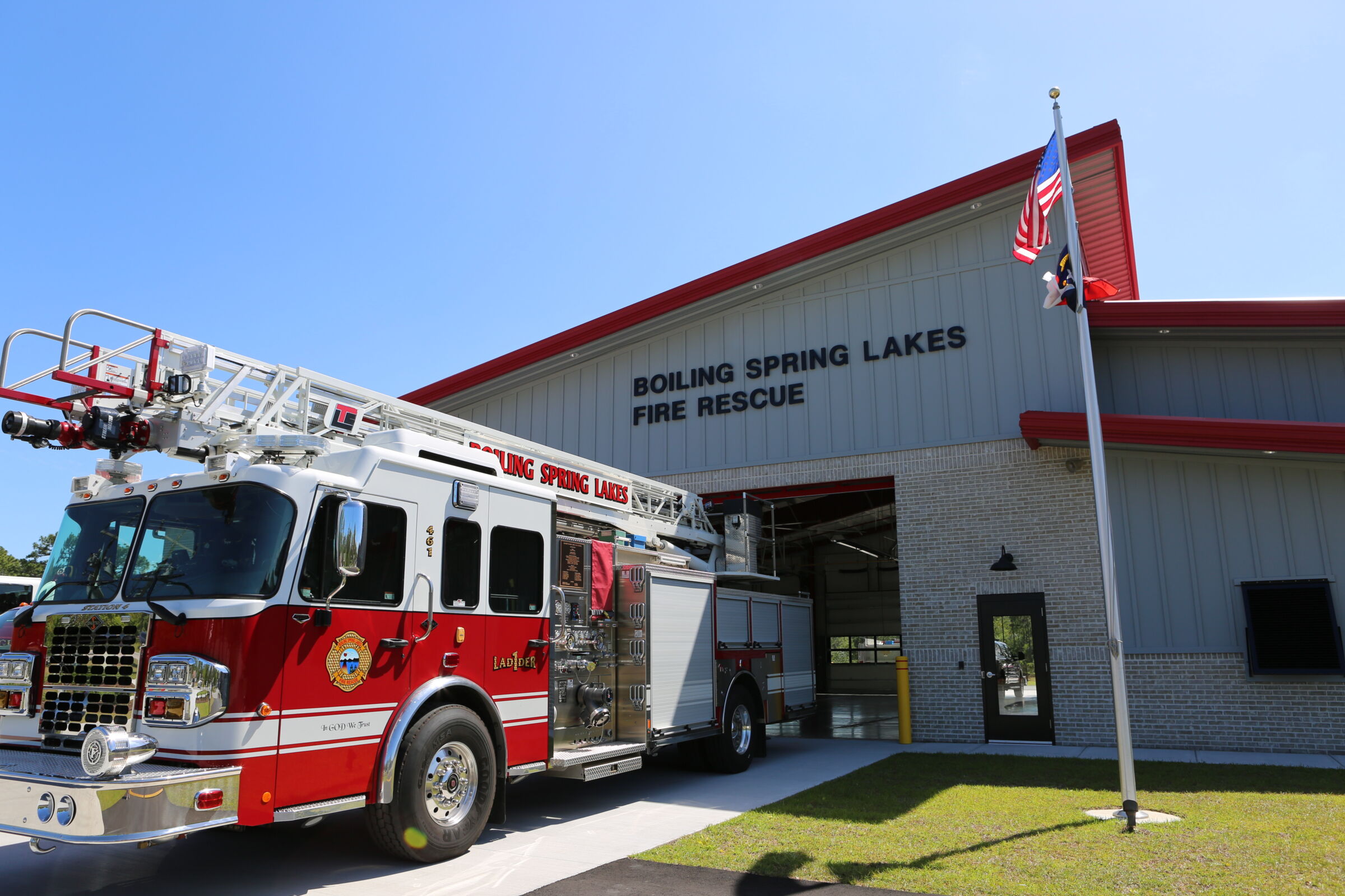 Exterior of D. R. Reynolds construction project at Boiling Spring Lakes Fire Department in North Carolina.