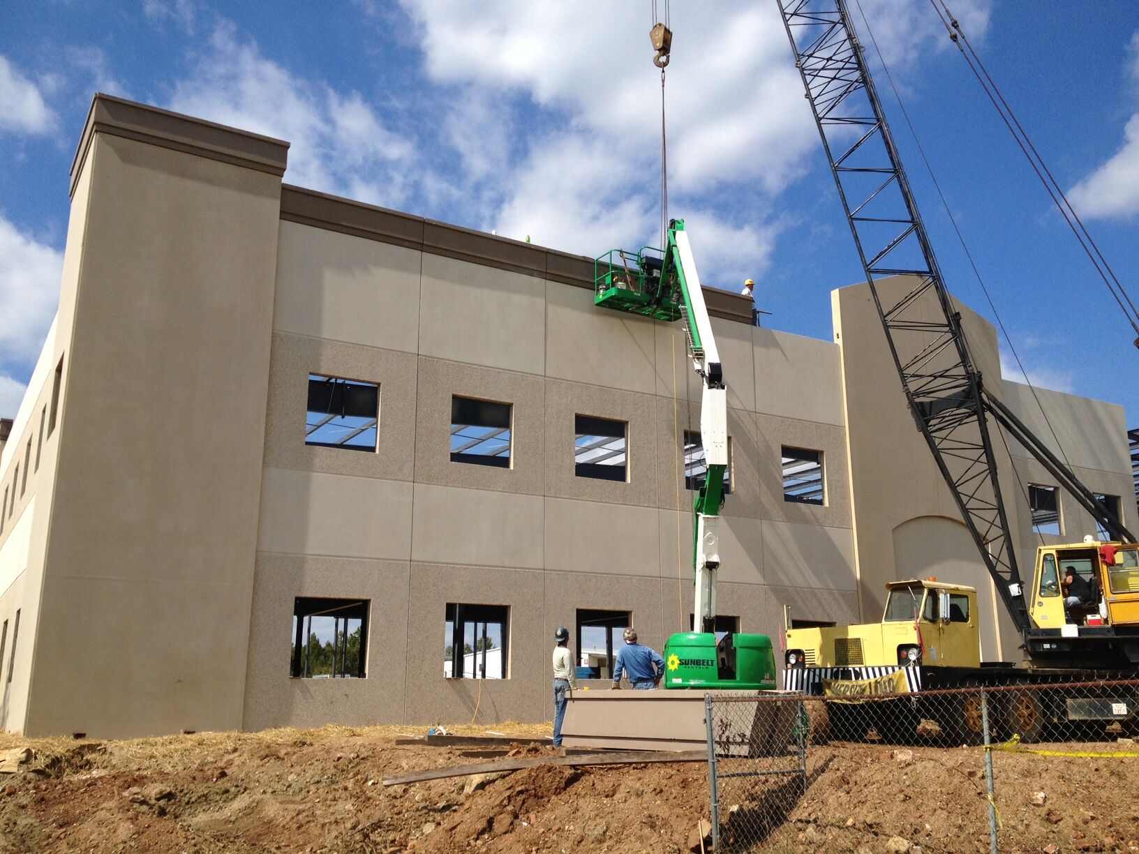 D. R. Reynolds uses crane to construct Daniel Carpenter Mustang in North Carolina.