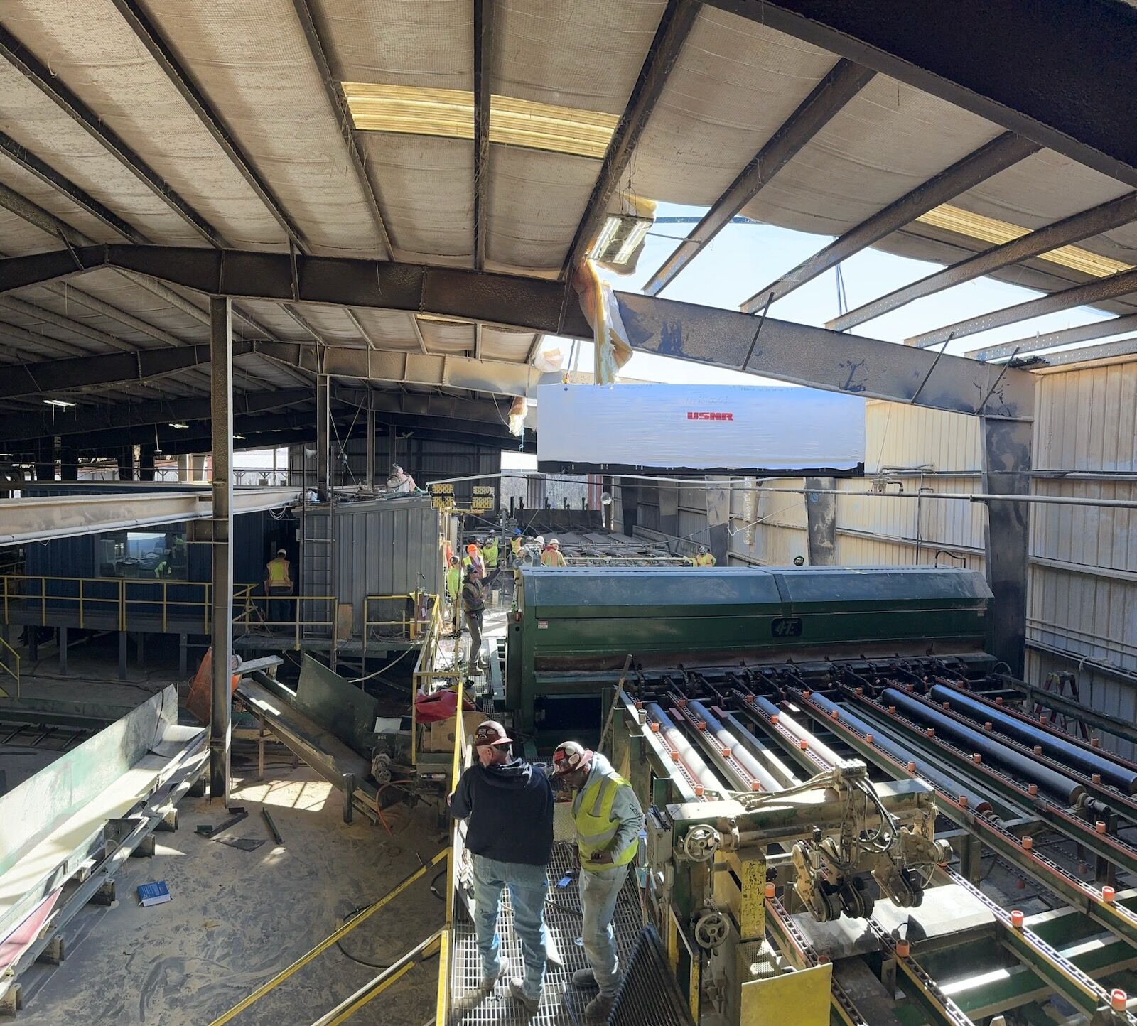 D. R. Reynolds employees work on general contracting construction site of Ashton Lumber in Gatesville, NC