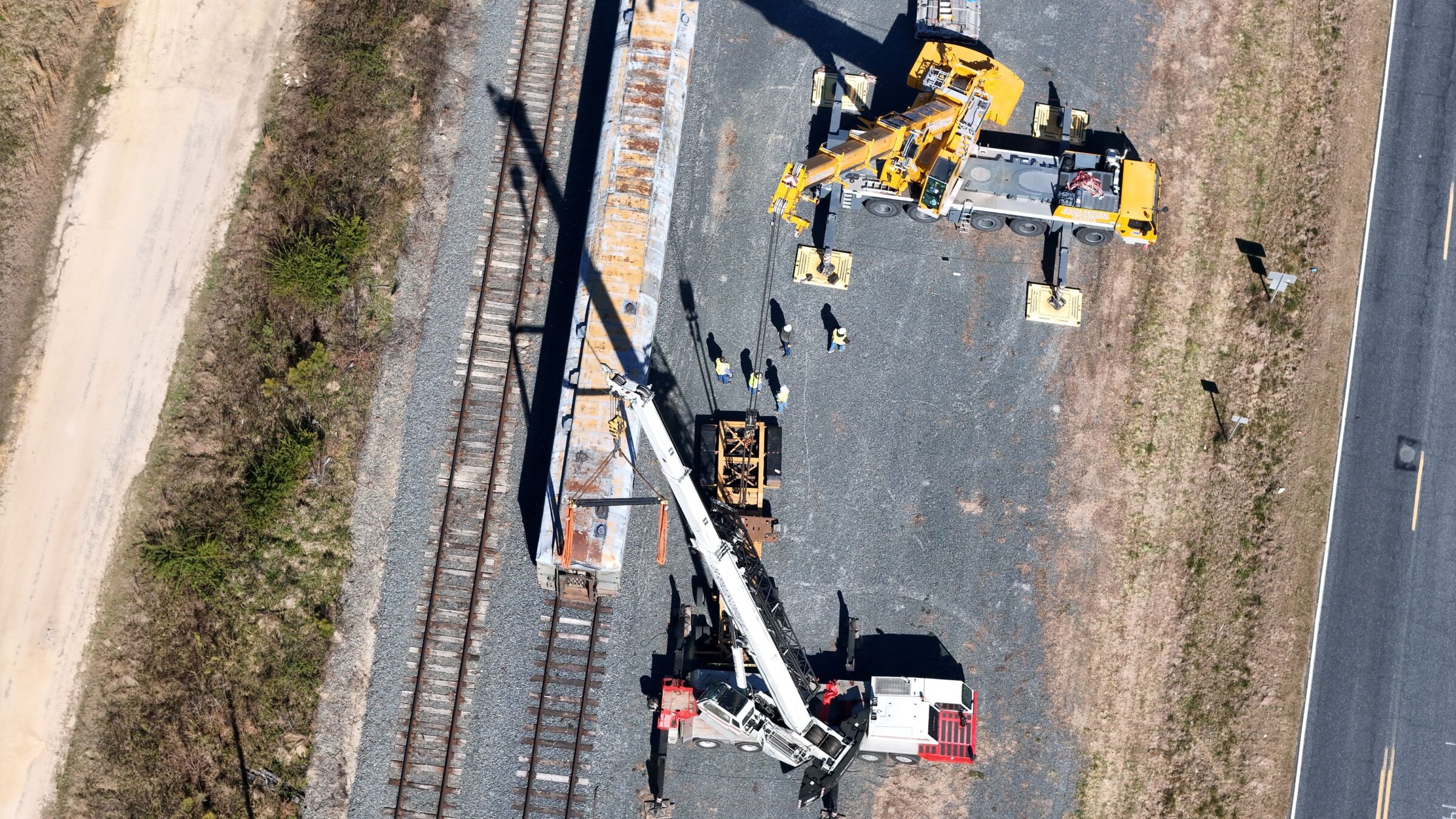 Overhead view of a D. R. Reynolds Construction site.